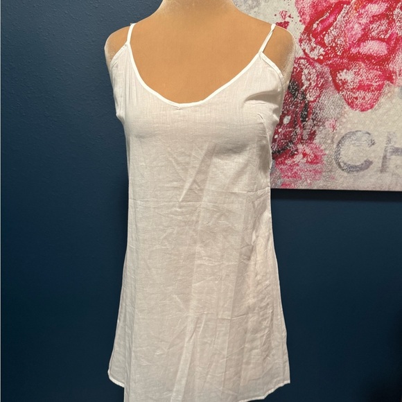 Juliet Dunn London White Spaghetti Strap Cover Up - Picture 1 of 6